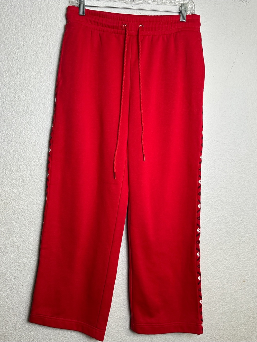 NEW Lou & Grey Petites Pants Red Wide Leg Womens Medium